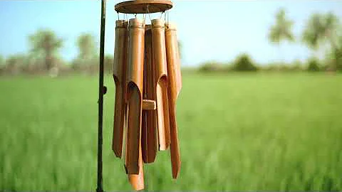 ASMR relaxing bamboo wind chimes sounds