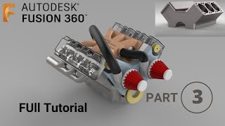 V6 car Engine Part3 ( Design of Engine Block ).