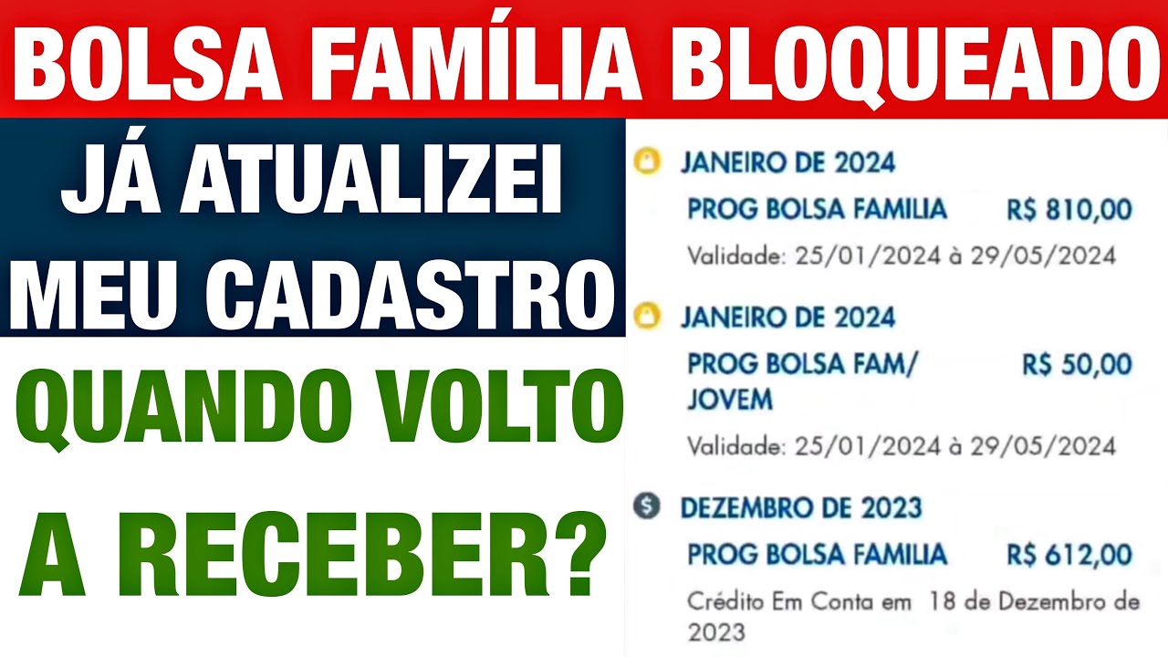 BOLSA FAMÍLIA BLOQUEADO: JÁ ATUALIZEI MEU CADASTRO QUANDO MEU PAGAMENTO ...