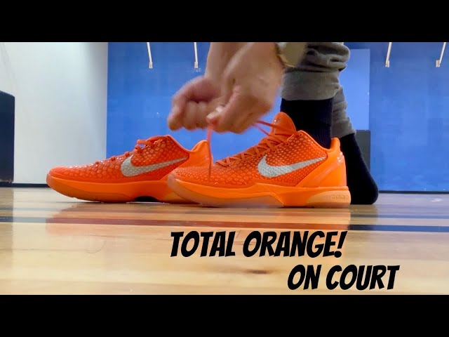 Kobe 6 Protro Total Orange WNBA On Foot and On Court Test - YouTube