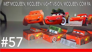 PIXAR CARS | MCQUEEN COM PÁ, MCQUEEN MOLHADO, MCQUEEN COM VISÃO NOTURNA DE PAPEL!!