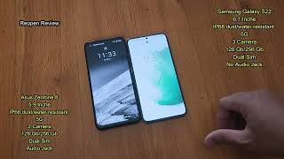 Samsung Galaxy S22 vs Asus Zenfone 8 Size Dimension, Perbandingan Ukuran Body