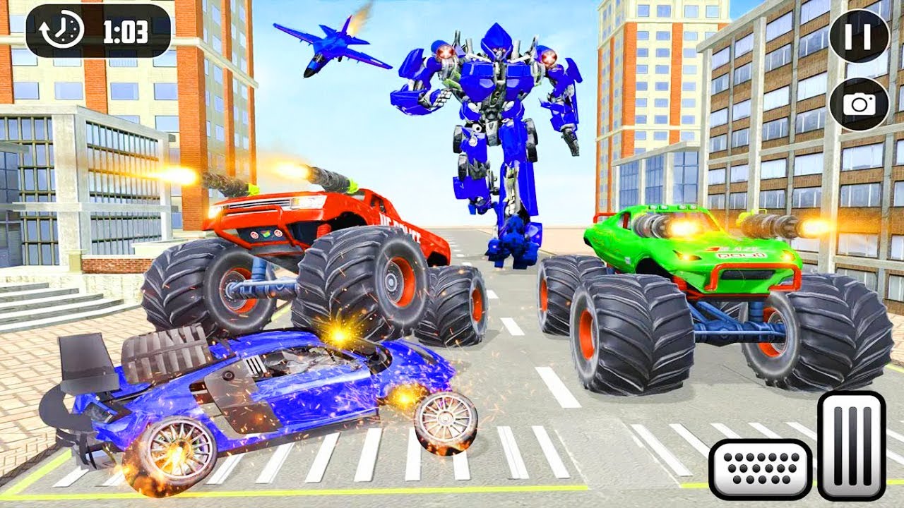 US Police Monster Truck Robot - Police Robot Transform Shooting Game | Android Gameplay