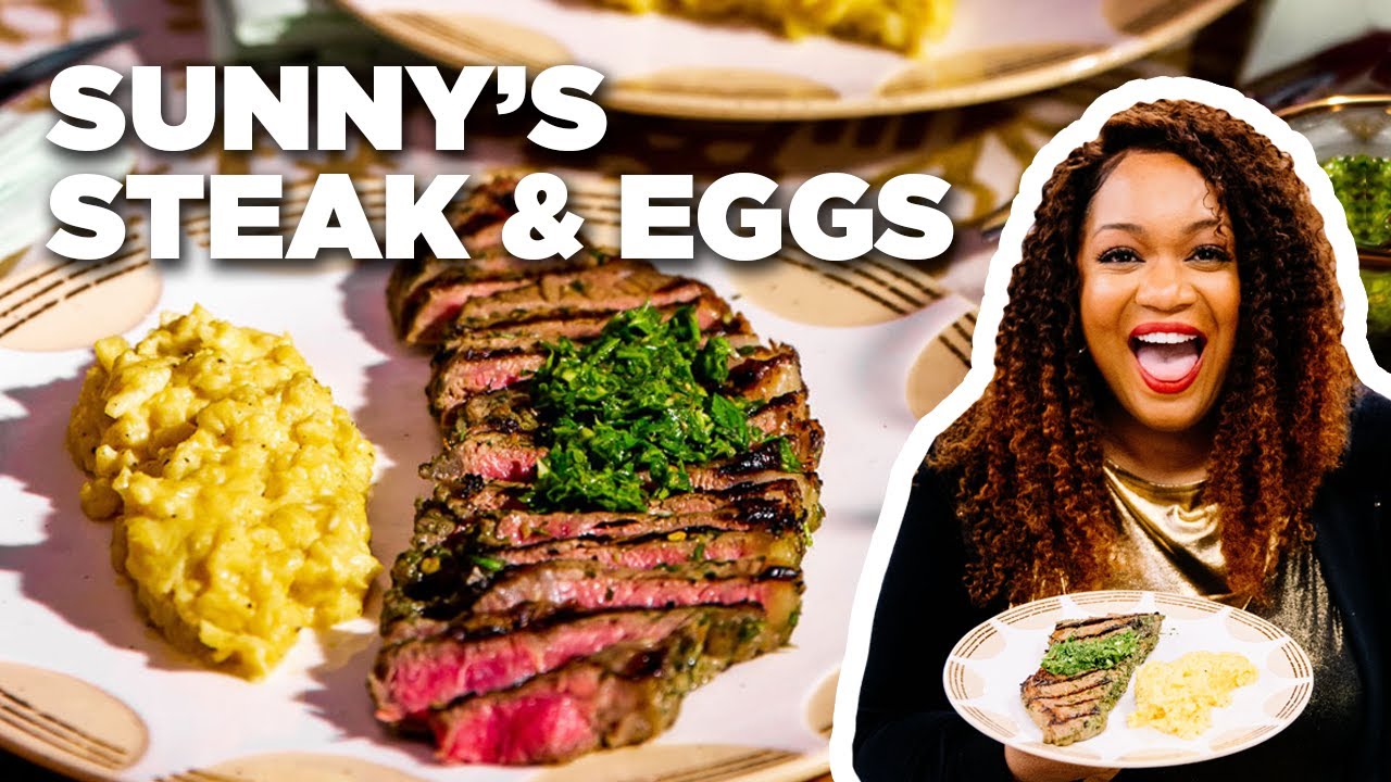 Cook Steak and Eggs with Sunny Anderson | The Kitchen | Food Network