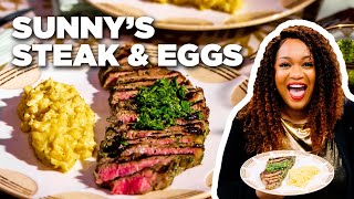 Cook Steak and Eggs with Sunny Anderson | The Kitchen | Food Network