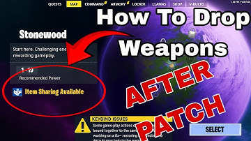 How To Drop Items After Patch! Fortnite Save The World Duplication Glitch