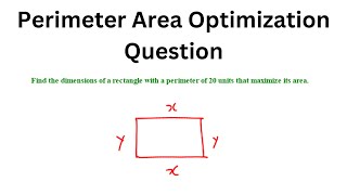 Perimeter Area Maximize Optimization Problem