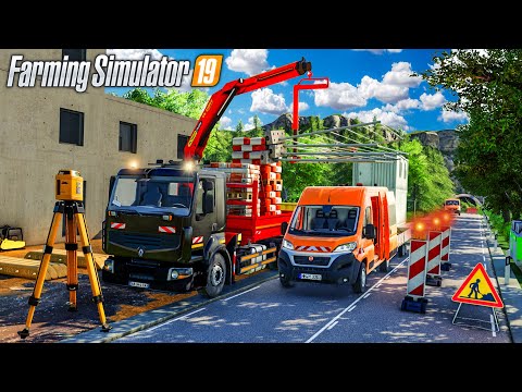 Arrivée des marchandises au Chantier (Farming Simulator 19 TRAVAUX PUBLICS)