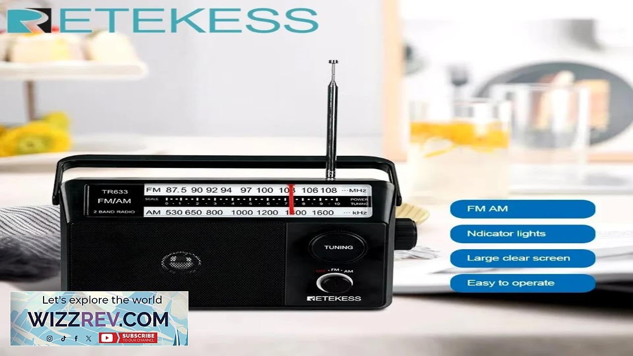 Портативные FM-радиоприемники Retekess TR633, AM/FM радиоприемники с перезаряжаемой батареей.