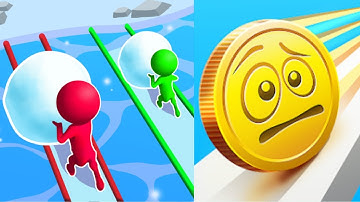 Snow Race vs Coin Rush - MAX LEVEL Gameplay Walkthrough (Android,iOS) NEW UPDATE