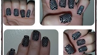 Star Stamping Nail Design