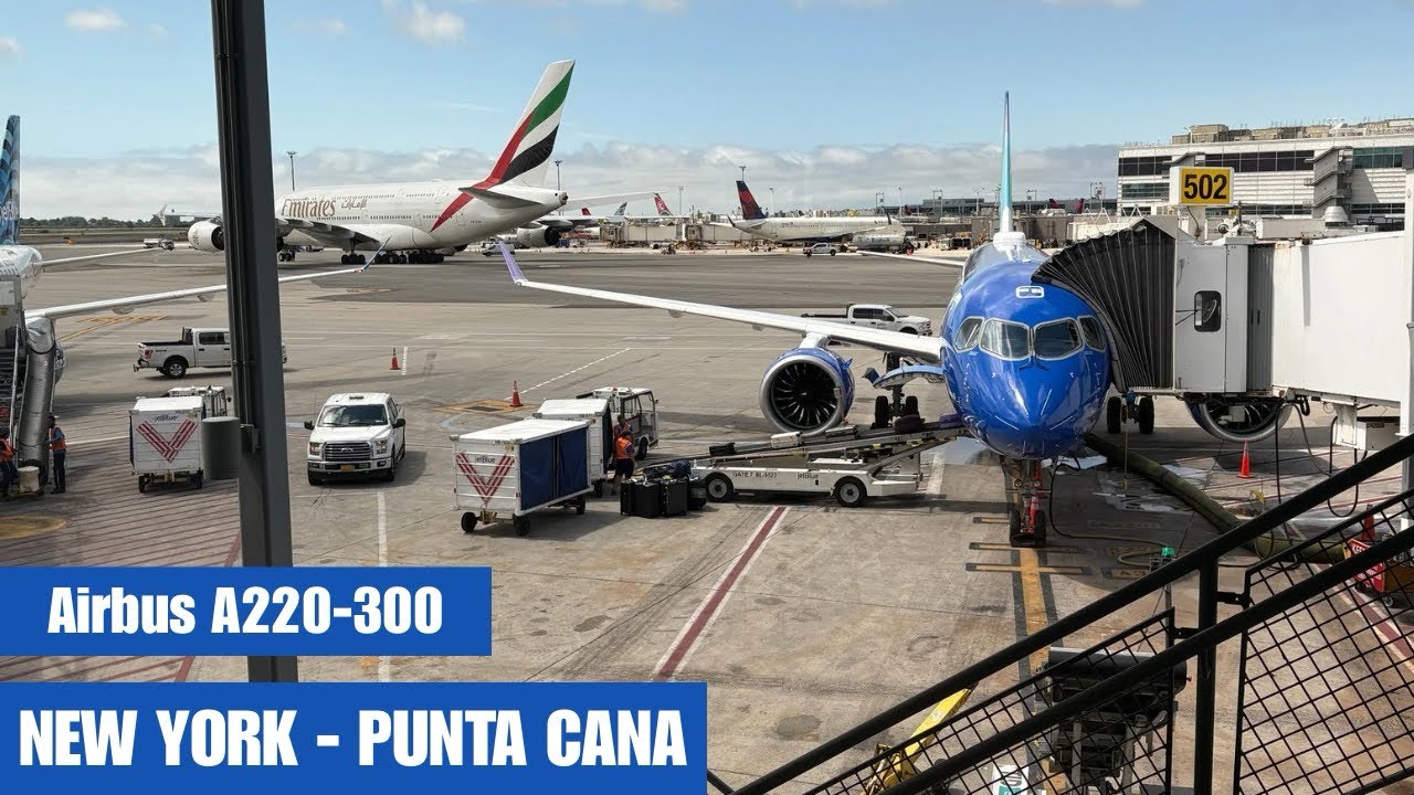 TRIP REPORT | First Time on The A220-300! | New York to Punta Cana | Jetblue A220-300