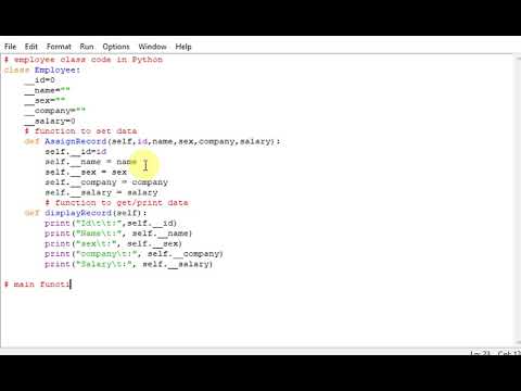 employee class program in Python