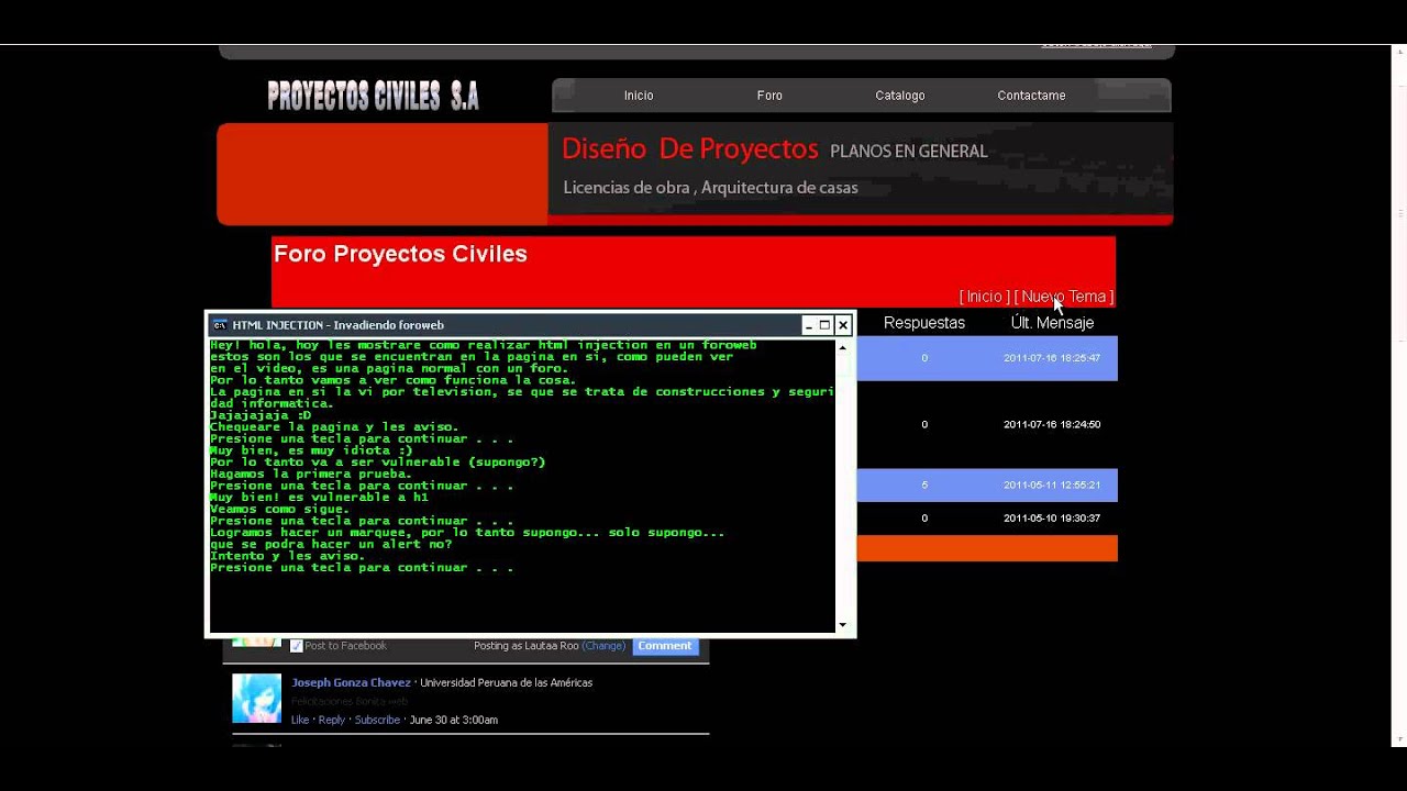 HTML INJECTION - Prueba - YouTube