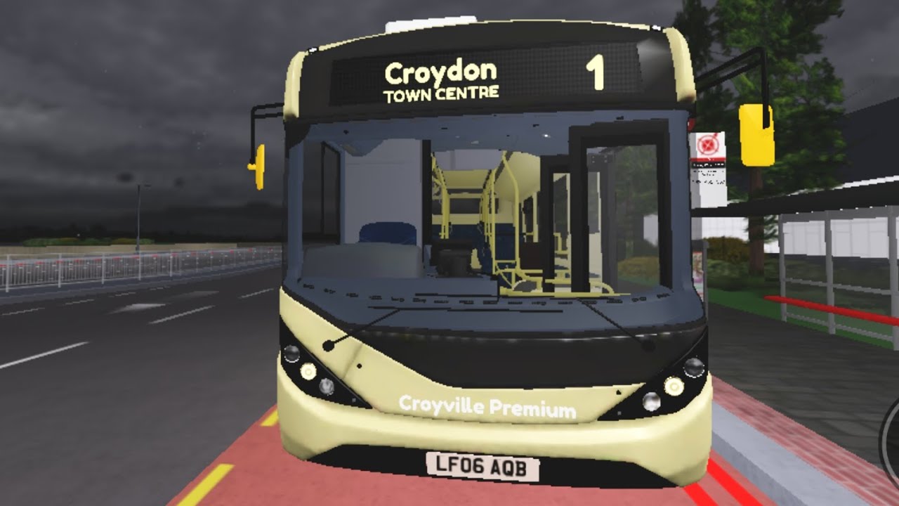 Roblox Croydon driving Croyville premium Enviro 200 MMC on bus route 1