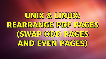 Unix & Linux: Rearrange pdf pages (swap odd pages and even pages)