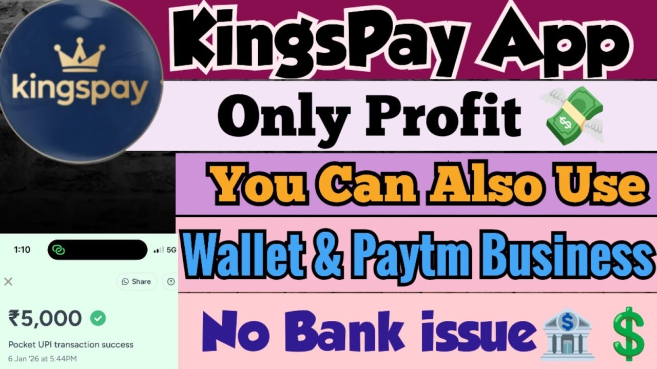 KingPay  Earning App !! Daily Income 1000+ !! Per Reffer 300 !! Join Fast 
