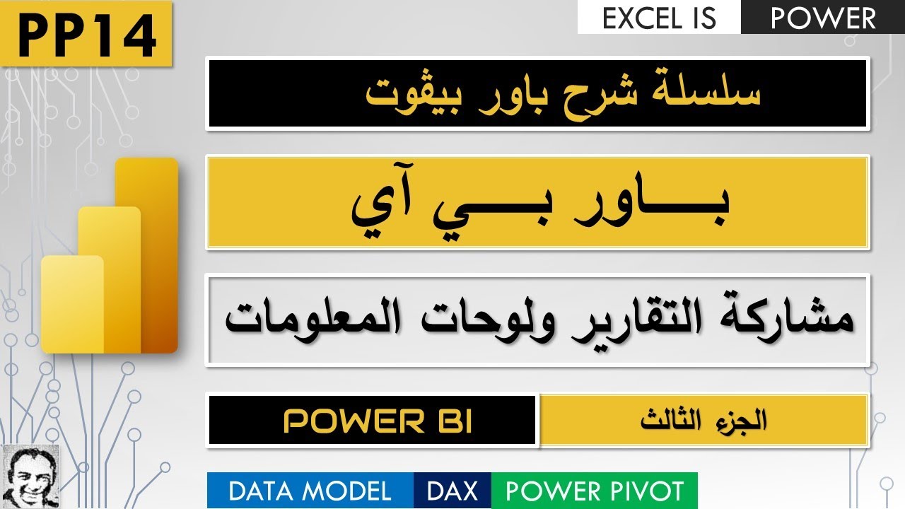 باور بي آي | جزء 3 | مشاركة التقارير والداشبورد | سلسلة باور شرح بيڤوت ...