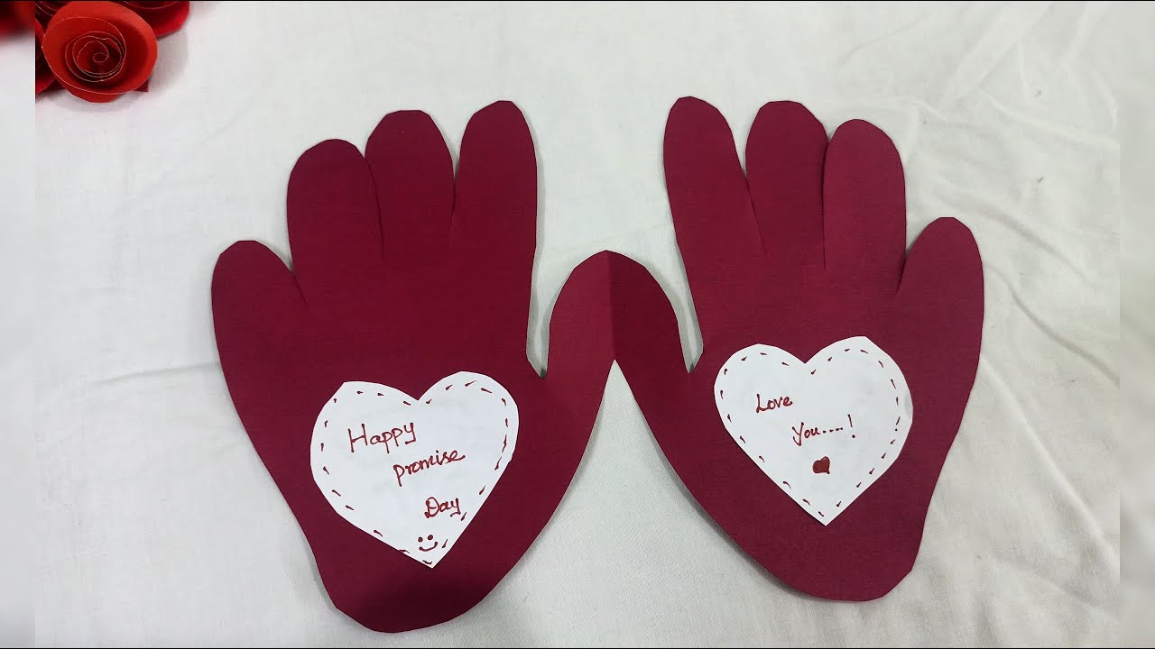 How to Make Very Easy Promise Day Card / Valentine's Day Craft Ideas / promise card 2023