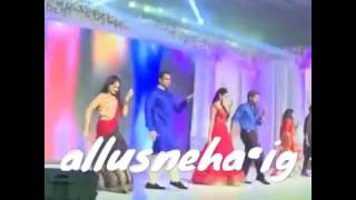 Allu Arjun And Sneha Reddy Dance In Friends Sangeeth Function