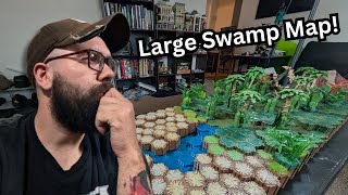 EPIC Heroscape Swamp Map Build - Cutsom Terrain With Waterfall, Lake, and Beach!