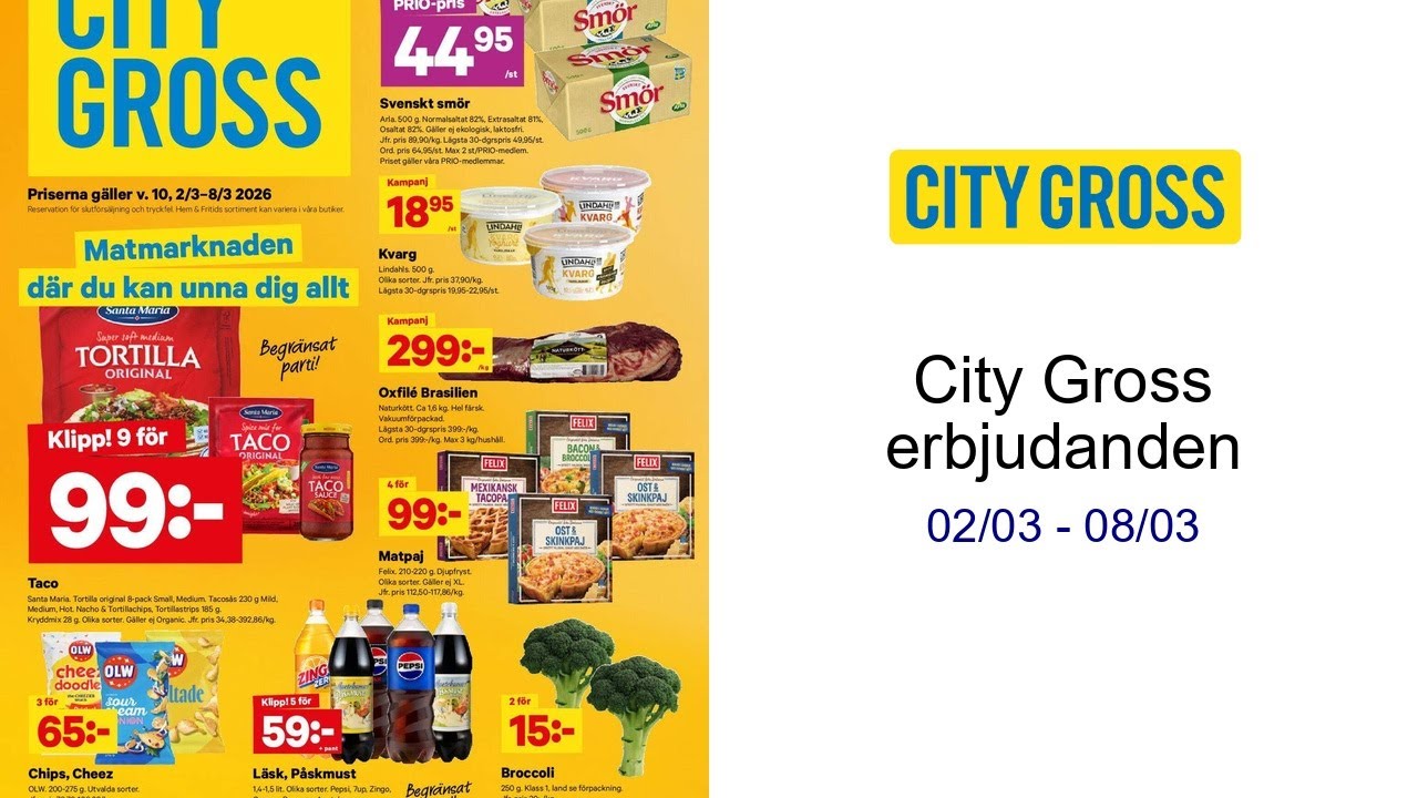 City Gross erbjudanden 02/03 - 08/03