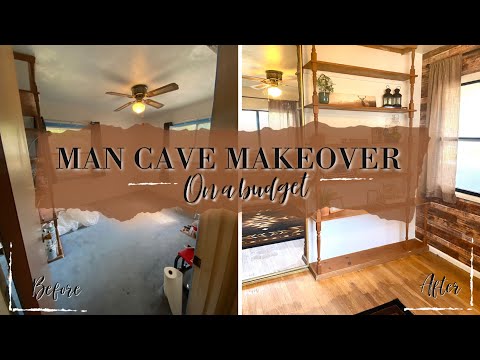 MAN CAVE MAKEOVER ON A BUDGET