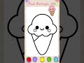 Ice Cream Kawaii Drawing | Step by step Drawing #shorts  #pinkbutterflyart #drawingforkids #kawaii