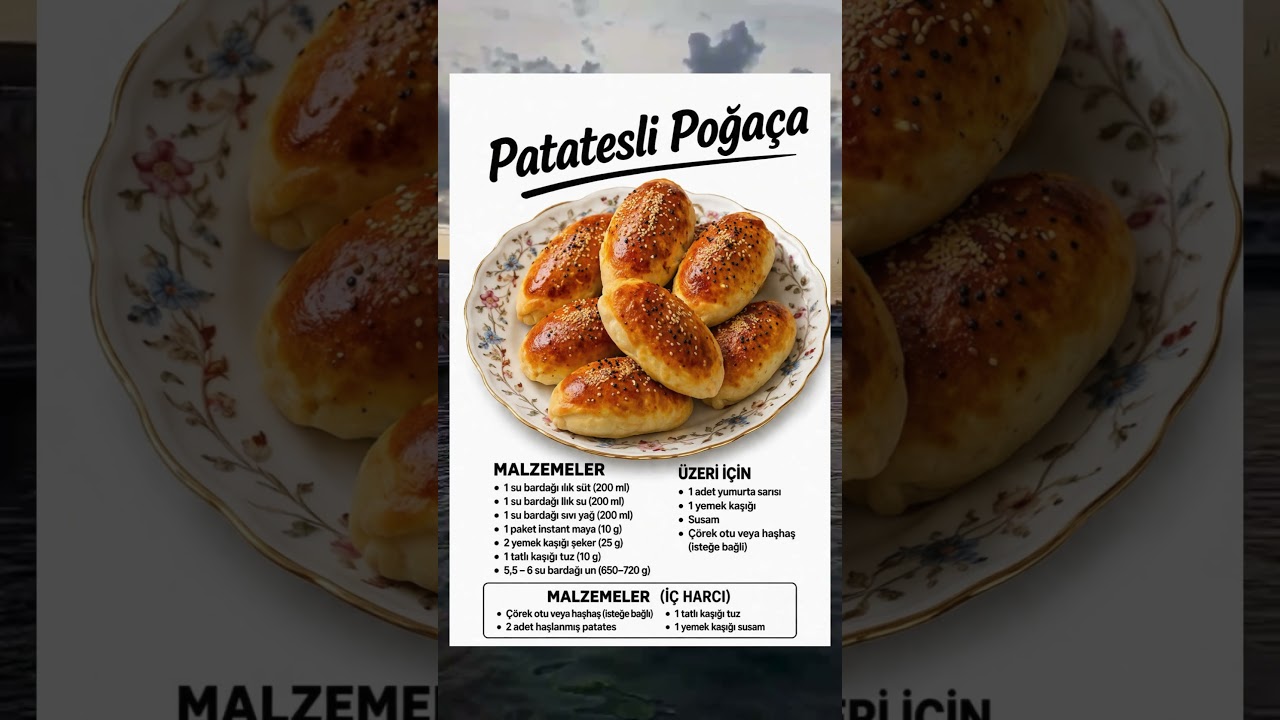 Yumuşacık hamuru ve nefis iç harcıyla patatesli poğaça tarifi! 🥔✨ #kolaytarif #pratiktarifler #tarif