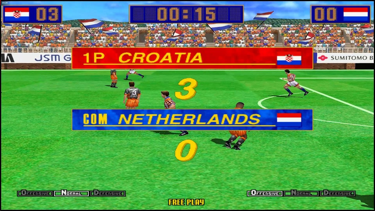 Virtua Striker 2 ver. '97 - CROATIA Playthrough - Arcade Mode