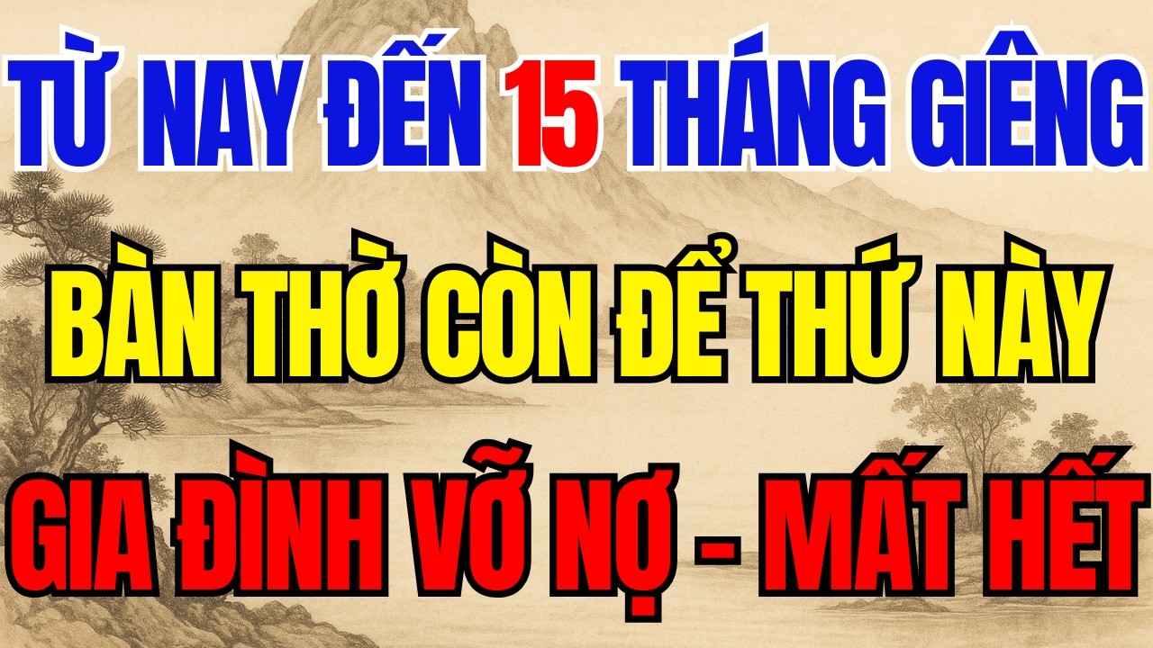 Từ Nay Đến 15 tháng 1 Trên bàn Thờ Còn Thứ Này, Gia Đạo Vỡ Nợ Lụi Bại, Tiền Bạc Ko Cánh Mà Bay