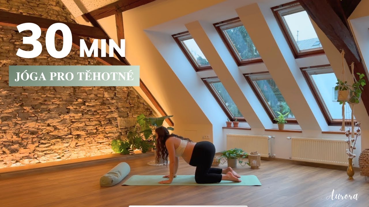 30 MIN JÓGA PRO TĚHOTNÉ I uvolnění páteře, kyčlí, prokrvení těla I Aurora by Viktorie