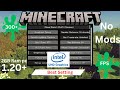 🎮Intel UHD Graphics G1  best setting for Minecraft  1.20+ to get 300+Techvive fps  Gamerz