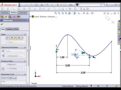 SolidWorks Part Modeling 01 Advanced Sketching 06 Splines - YouTube