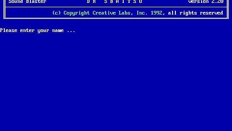 How to crash Dr. Sbaitso