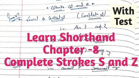 Shorthand I Chapter 8 I Chapterwise Test Dictations I Pitman Shorthand