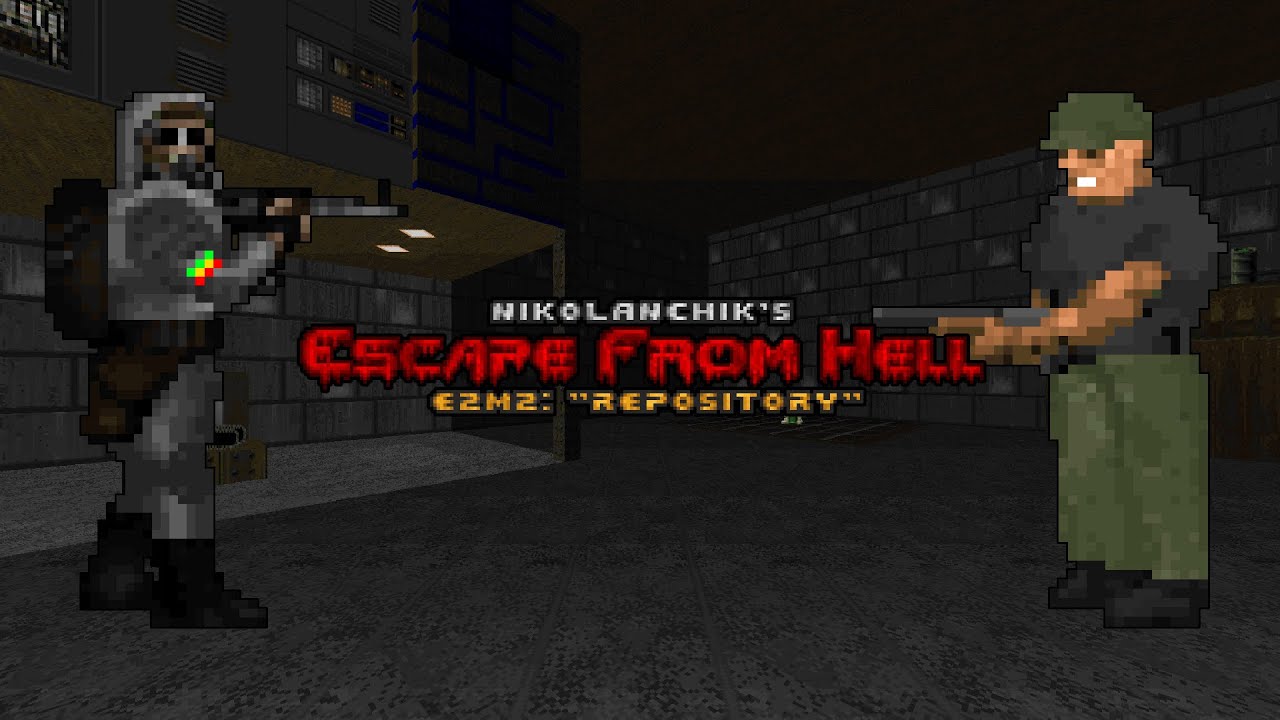 [QZDoom] "Escape From Hell" - E2M2: "Repository"