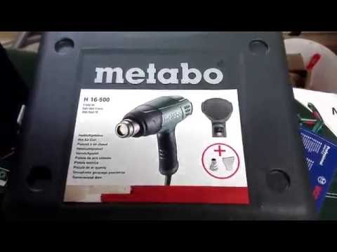 Video: Пистолет за горещ въздух METABO H 16-500 metaBOX, 1600W, 240-450 л/мин., 500 °C