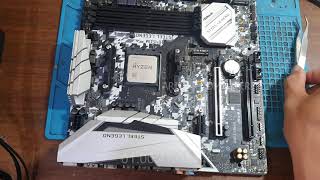REPAIR MOBO ASROCK B450M STEEL LEGEND NO DISPLAY, FAN SPIN, LED ON, CPU COLD