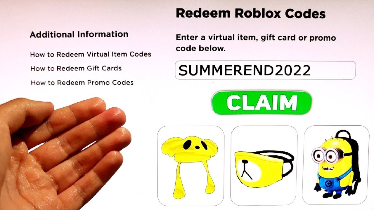 2022 *5 NEW* ROBLOX PROMO CODES All Free ROBUX Items in SEPTEMBER