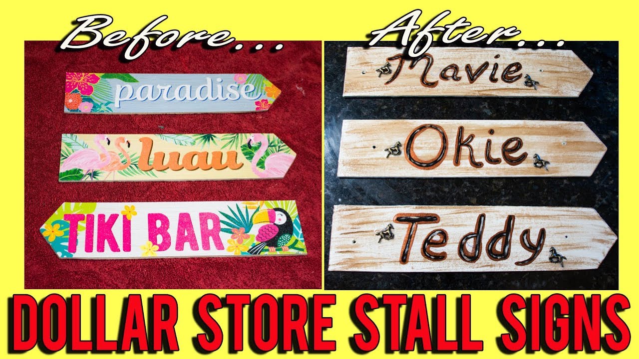 Dollar Store Stall Sign For Your Horse - So Easy!