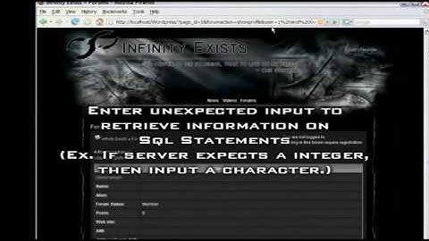 10062 - website hacking SQL injection pt 1 of 2