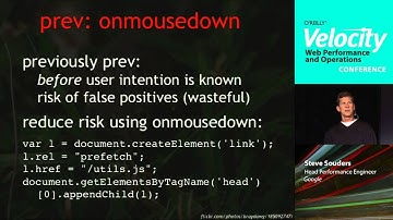 Prebrowsing by Steve Souders at Velocity NY 2013