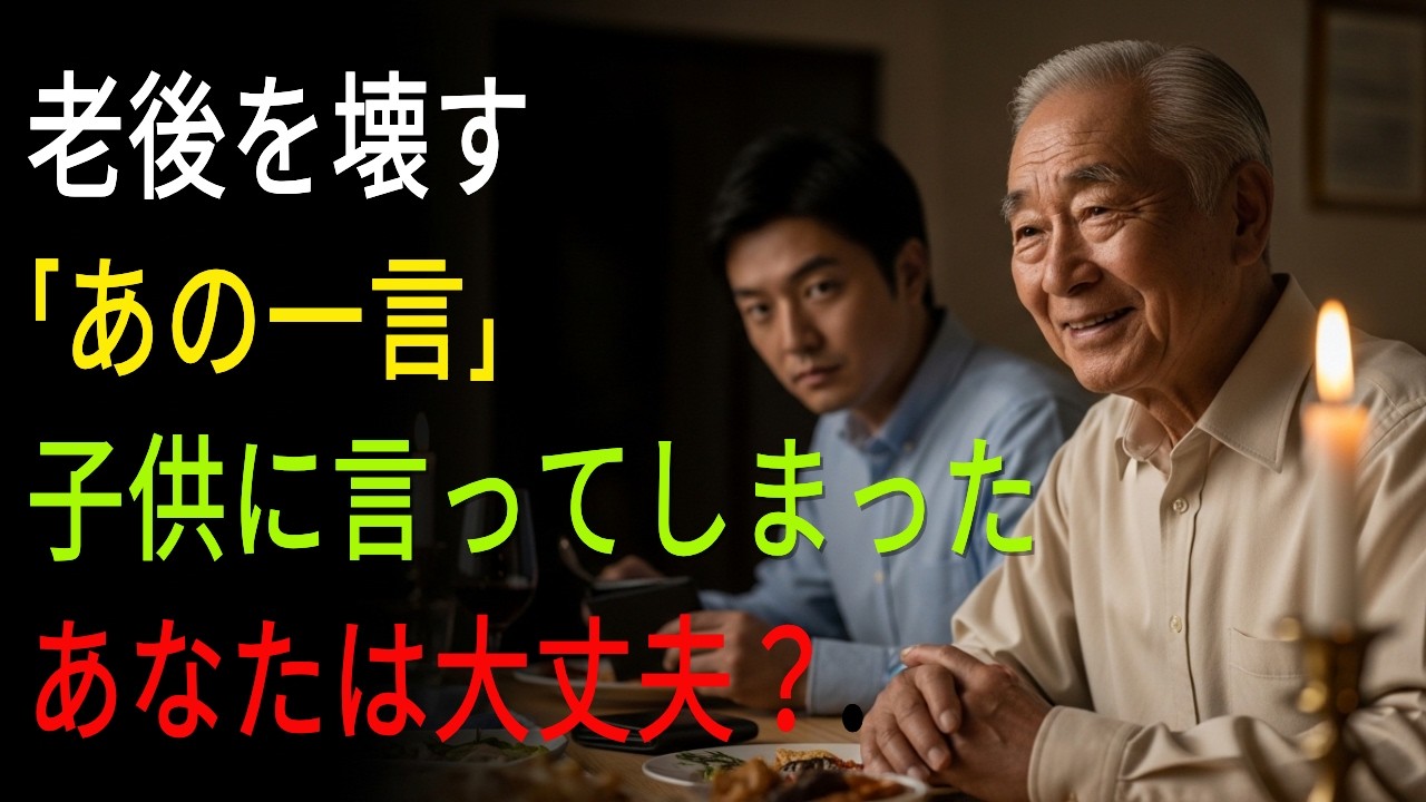 老後を壊す「あの一言」…子供に言ってしまったあなたは大丈夫？賢いシニアが死ぬまで隠す５つの秘密 #老後 #シニアライフ #老後の生き方 #老後資金 #相続 #終活 #老後準備 #日本の知恵 #シニア