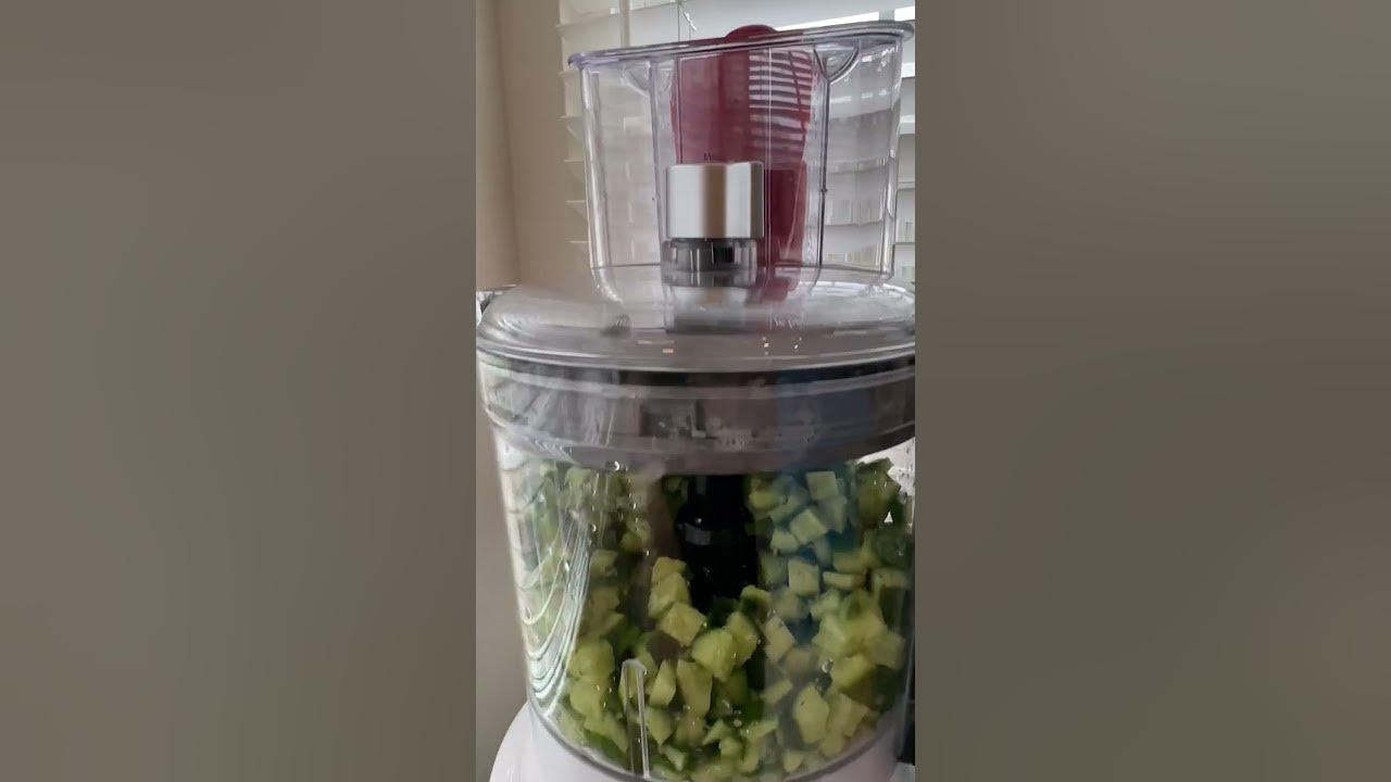 Dice veggies in seconds! Use a food processor with dicing kit