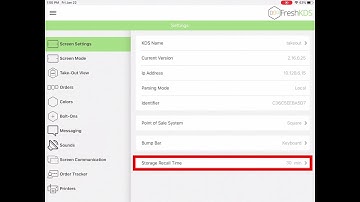 Fresh KDS 2.16 Features - Order Recall Settings