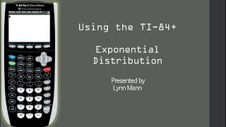TI-84 Exponential Distribution Details