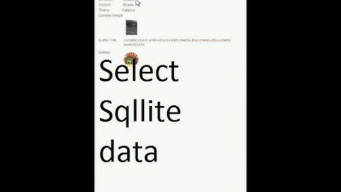 Select all data form sqlite database and show listview in android Part 1