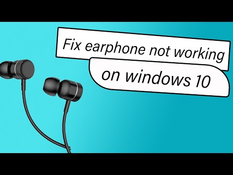 How to fix earphone headphone not working on windows 10