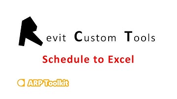 Autodesk Revit. Schedule To Excel. ARP Toolkit.
